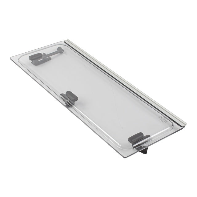 Ausstellscheibe grau 650x300mm mit Click-Clack