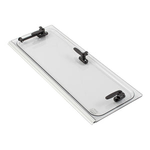 Ausstellscheibe grau 650x300mm mit Click-Clack - 2