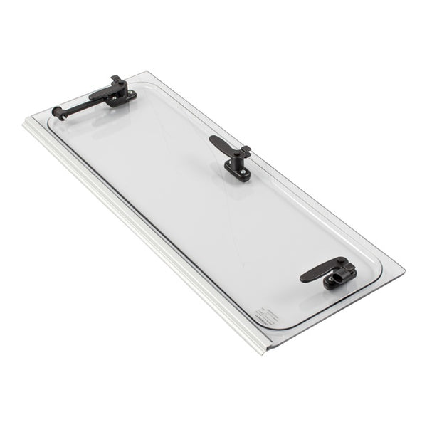 Ausstellscheibe grau 650x300mm mit Click-Clack - 2