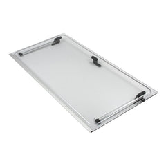 Ausstellscheibe grau 900x500 mm mit Click-Clack