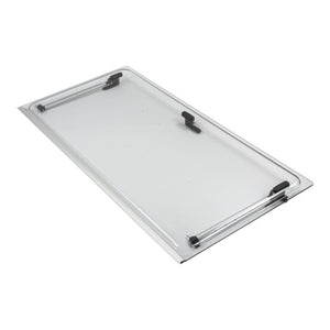 Ausstellscheibe grau 900x500 mm mit Click-Clack