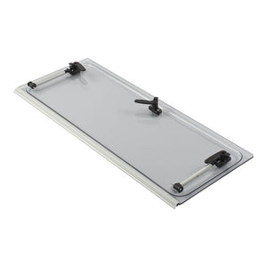 Ausstellscheibe grau S4/S5 800x350 mit Click-Clack