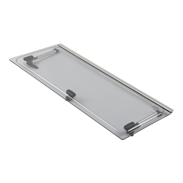 Ausstellscheibe grau S4/S5 800x350 mit Click-Clack