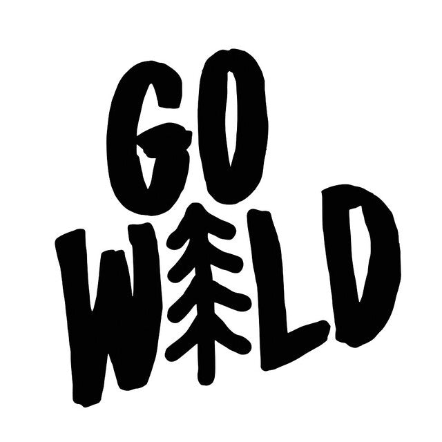 Autoaufkleber 'Go Wild' Schwarz 15x15 cm