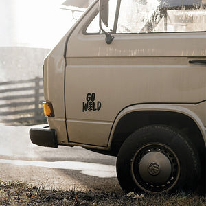 Autoaufkleber 'Go Wild' Schwarz 15x15 cm - 3