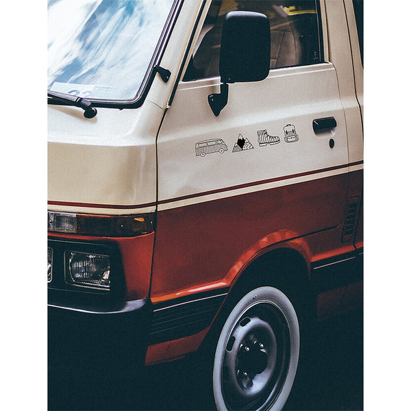 Autoaufkleber Mountain-Set schwarz (30 cm) - 2