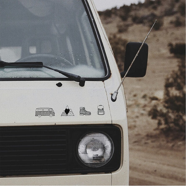 Autoaufkleber Mountain-Set schwarz (30 cm) - 3