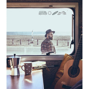 Autoaufkleber Strand-Motive Set schwarz - 2