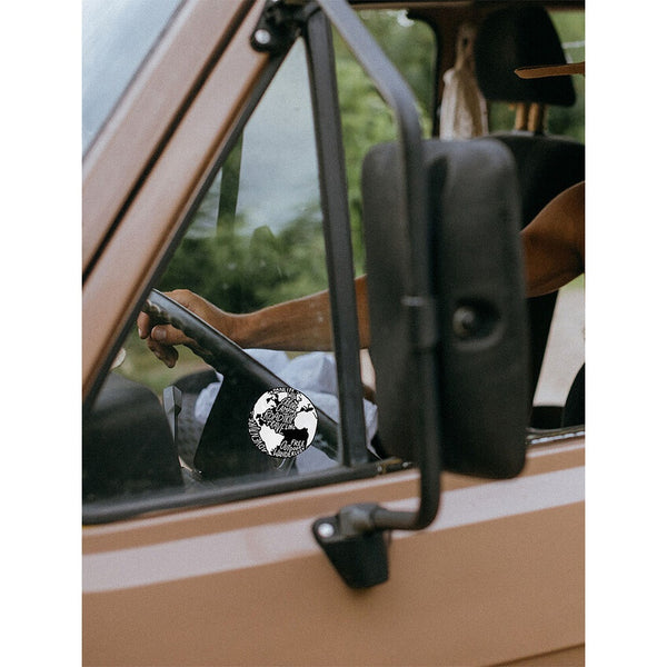 Autoaufkleber Weltkugel Abenteuer für Roadtrips