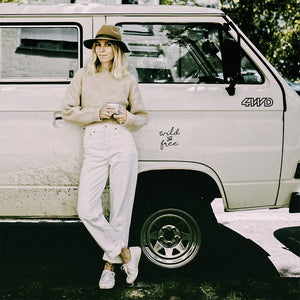 Autoaufkleber Wild & Free für Vans und Camper