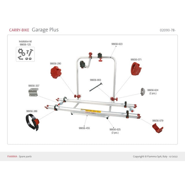 Befestigungsplatte für Carry Bike XL A Pro - FIAMMA