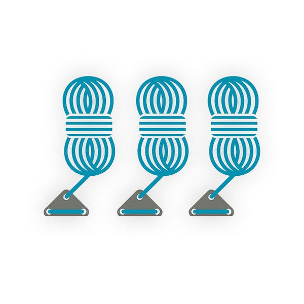 BENT Abspannleine 3er-Set 3,5 m hellblau - 2