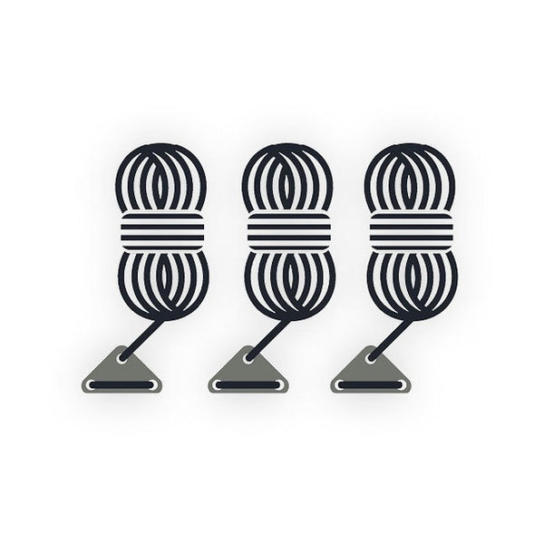 BENT Abspannleine 3er Set mit Dreilochspanner 350 cm in 4 Farben - 2