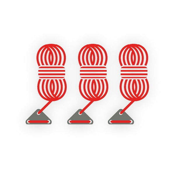 BENT Abspannleine 3er-Set rot – 3,5 m, Ø 4 mm - 2