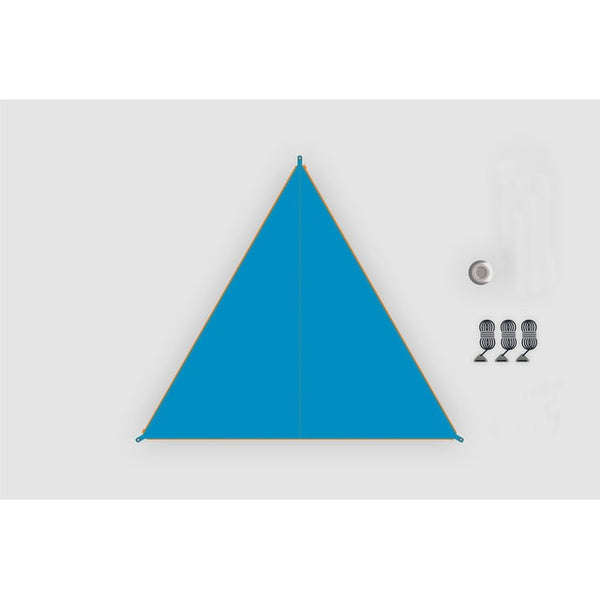 BENT Sonnensegel Zip-Canvas 250x250 cm – türkis