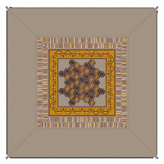 BENT Zip-Carpet Afrika Druck Teppich 250x250