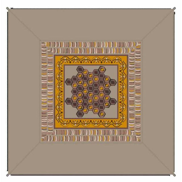 BENT Zip-Carpet Afrika Druck Teppich 250x250 - 6