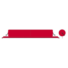 BENT Zip-XL Lounger Kissenrolle – rot