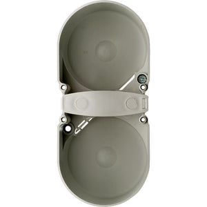 Berker 2-fach Berührungsschutzdose grau Ø 49 mm