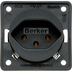 Berker Steckdose Schweiz 10A 250V grau matt