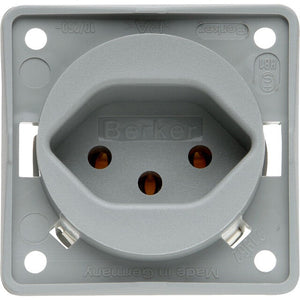 Berker Steckdose Schweiz 10A 250V grau matt