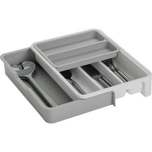 Besteckkasten BRUNNER Mantis hellgrau verstellbar