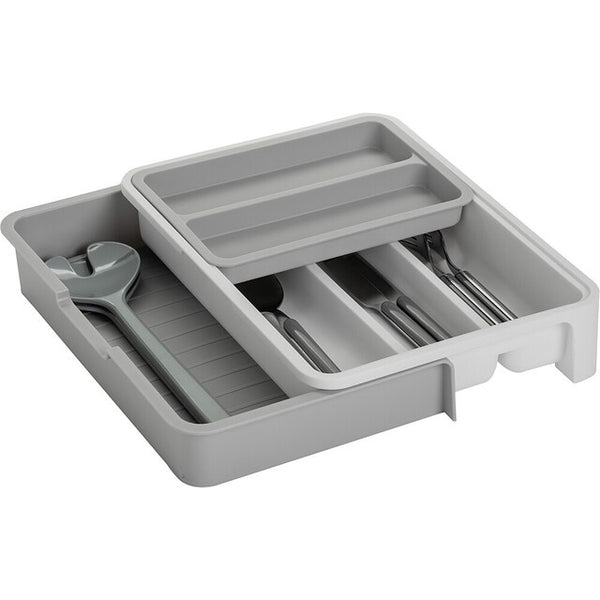 Besteckkasten BRUNNER Mantis hellgrau verstellbar