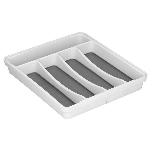 Besteckkasten H.A.B.A. weiß/grau ausschiebbar