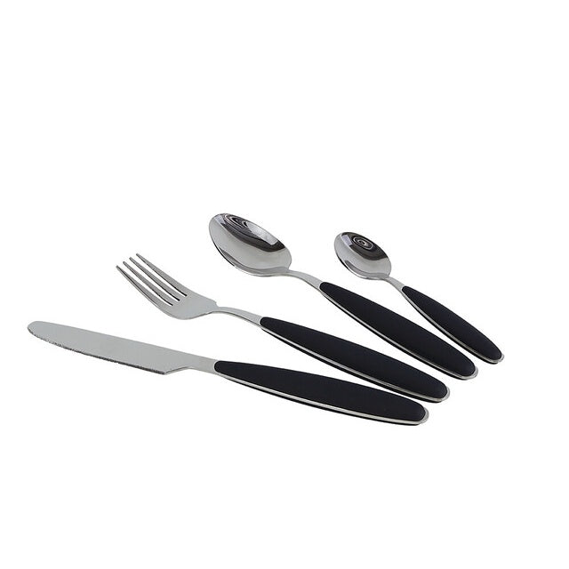 Besteckset gimex Edelstahl schwarz 16-teilig