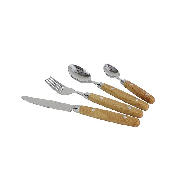 Besteckset gimex Wood Nature Line 16-tlg.