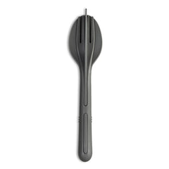 Besteckset koziol KLIKK 3-tlg grau aus BIO-Material