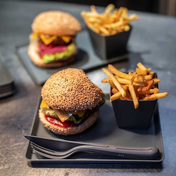 Besteckset koziol KLIKK 3-tlg grau aus BIO-Material - 2