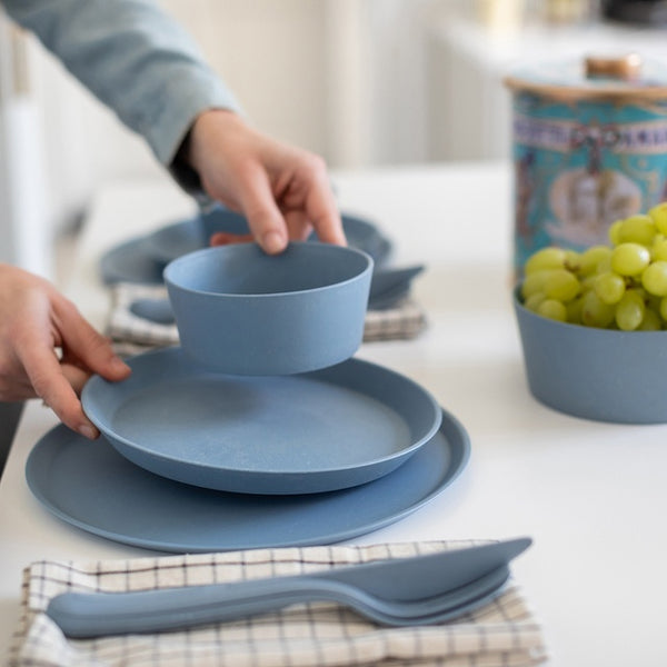 Besteckset koziol KLIKK 3-tlg nature flower blue - 2