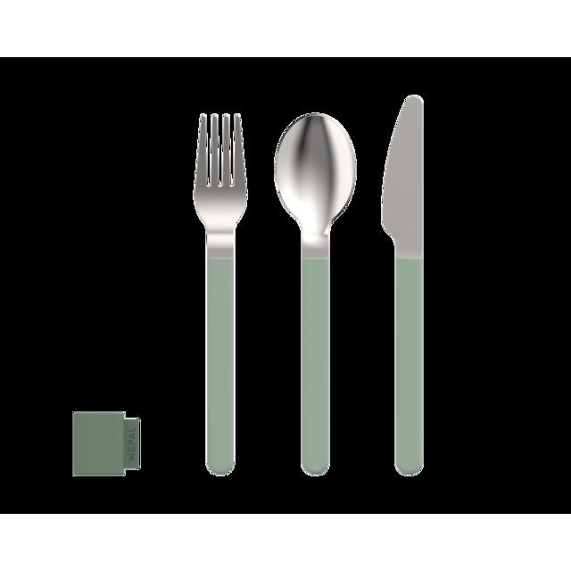 Besteckset MEPAL Silueta 3-tlg. in nordic sage