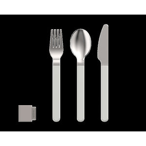 Besteckset MEPAL Silueta 3-tlg. nordic white