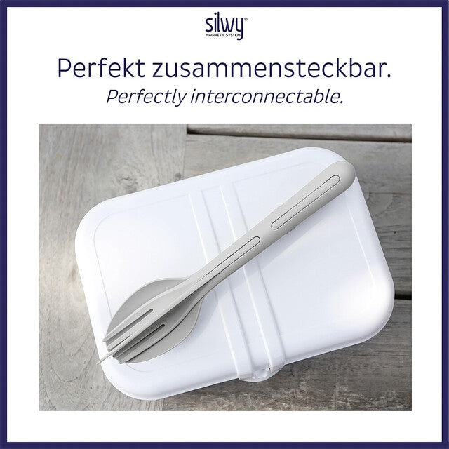 Besteckset silwy TRICKY 3tlg. in Weiß - To-Go