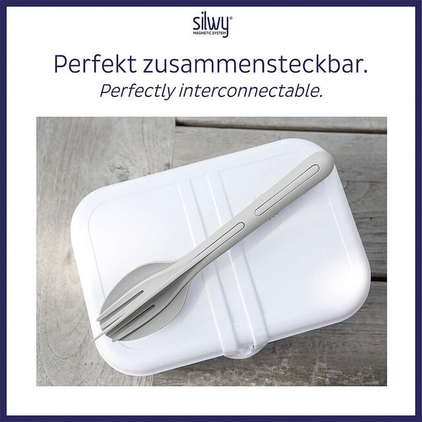 Besteckset silwy TRICKY 3tlg. in Weiß - To-Go