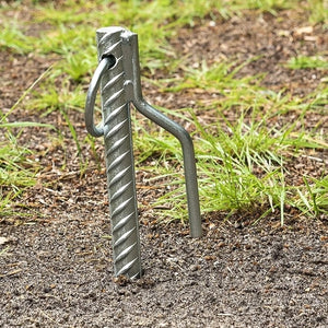 Bodenanker 41 cm – Haken & Ring, Stahl - 4