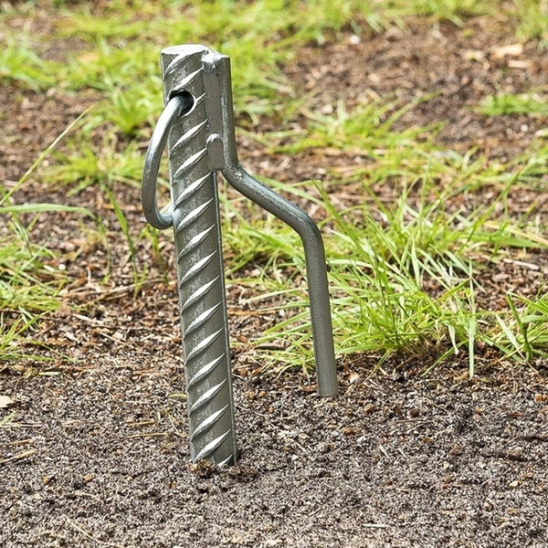 Bodenanker 41 cm – Haken & Ring, Stahl - 4