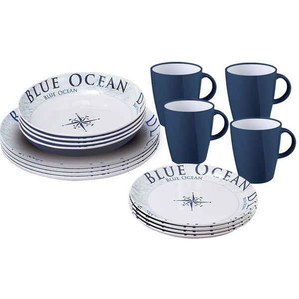 BRUNNER 16-tlg. Melamin Lunch Box – blue ocean - 2