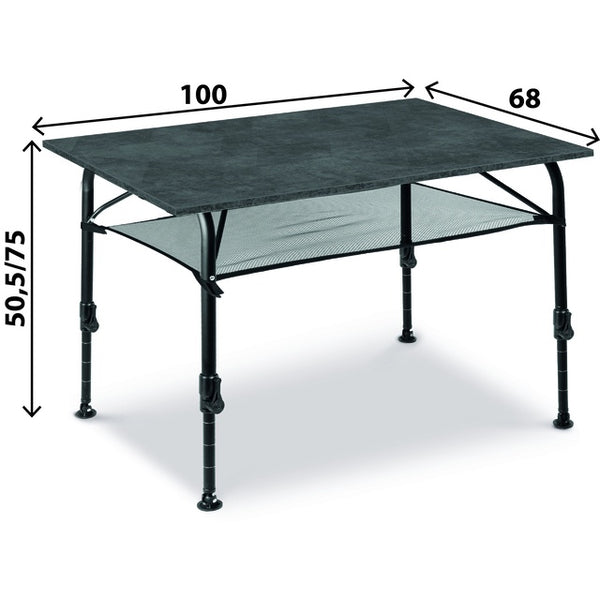 BRUNNER Campingtisch Amulet höhenverstellbar Adjustar Sevelit 100 bis 120 x 68 - 8
