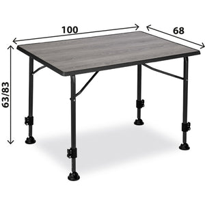BRUNNER Campingtisch Linear Greywood höhenverstellbar Sevelit 80 bis 115 cm - 2
