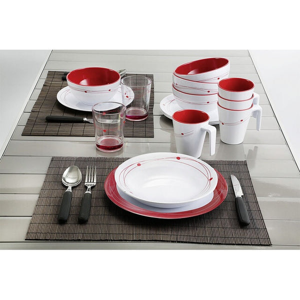 Brunner Cosmic 16-tlg. Melamin-Geschirrset rot - 2