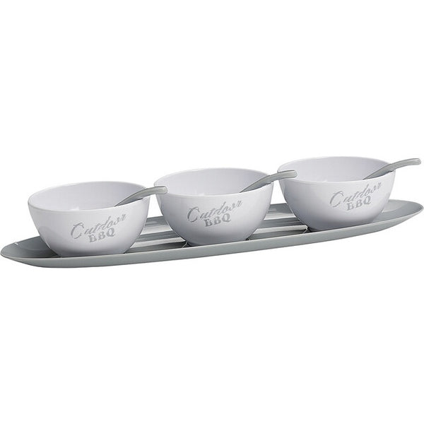 BRUNNER Dip-Schälchen Set 7-tlg. weiß/grau