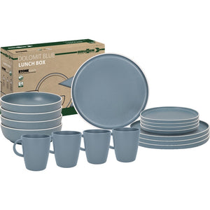 BRUNNER Geschirrset Dolomit Lunchbox 16-teilig Melamin in 4 Farben - 2