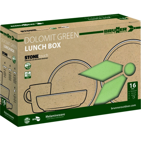 BRUNNER Geschirrset Dolomit Lunchbox 16-teilig Melamin in 4 Farben - 3