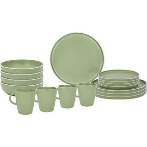 BRUNNER Geschirrset Dolomit Lunchbox 16-teilig Melamin in 4 Farben