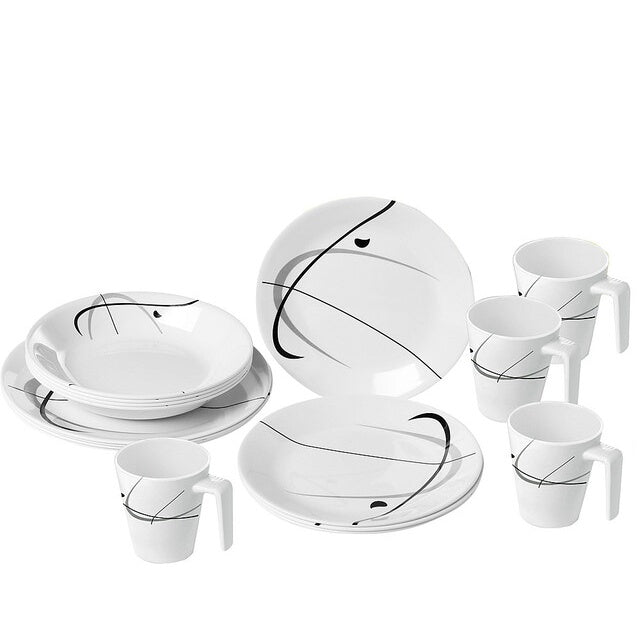 BRUNNER Melamin-Geschirrset Serenade 16-tlg. weiß