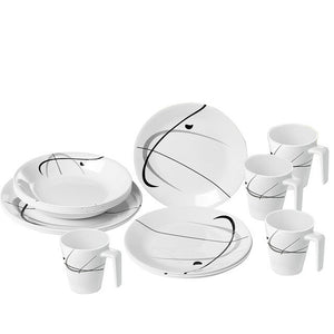 BRUNNER Melamin-Geschirrset Serenade 16-tlg. weiß