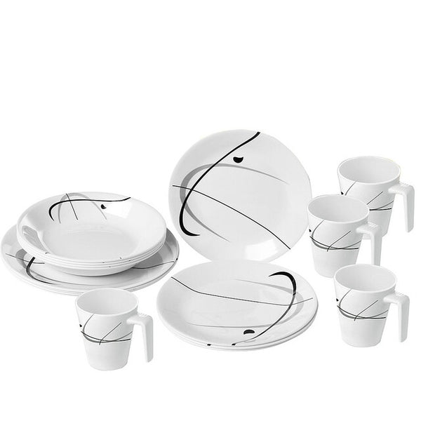 BRUNNER Melamin-Geschirrset Serenade 16-tlg. weiß